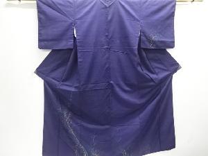 アンティーク　木立模様手織り紬着物